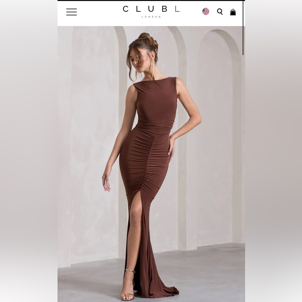 Brown Club L London Dress